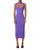 color Ultraviolet, Herve Leger | Cutout Mixed Ribbed Midi Dress
