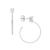 商品Essentials | Cubic Zirconia C Hoop Post Earring in Silver Plate or Gold Plate颜色Silver-Tone