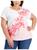 Tommy Hilfiger | Plus Womens Floral Print Boat Neck T-Shirt, 颜色quartz pink
