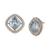 商品第2个颜色Navy, Givenchy | Silver-Tone Light Sapphire Crystal Button Earrings