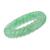 商品第1个颜色7 in, Ross-Simons | Ross-Simons Carved Green Jade Bangle Bracelet With 14kt Yellow Gold