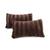 商品第5个颜色Brown, Cheer Collection | Faux Fur Decorative Pillow Set of 2, 12" x 20"