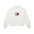 商品Tommy Hilfiger | Women's Cotton Flag Sweater with Zipper Shoulders颜色Snow White