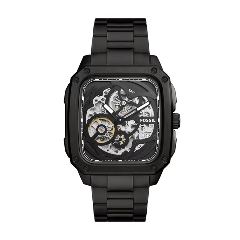 商品第2个颜色黑色, Fossil | Fossil手表复古简约轻奢方形男士表高级感小众设计全自动机械表