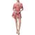 Jessica Simpson | Jessica Simpson Womens Amaya Off-The-Shoulder Short Mini Dress, 颜色Floral Canopy/Pink Lavender