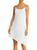 颜色: off white, AQUA | Womens Asymmetric Midi Slip Dress