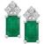商品第1个颜色Emerald, Macy's | Ruby (1-3/8 ct. t.w.) & Diamond (1/8 ct. t.w.) Crown Stud Earrings in 14k White Gold (Also in Emerald & Tanzanite)