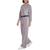 商品Calvin Klein | Women's Logo Elastic Long-Sleeve Pullover Velour Hoodie颜色Smokey Lilac