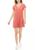 color Faded Rose, Love, Fire | Junior's Ribbed V-Neck T-Shirt Dress