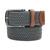 商品Perry Ellis | Men's Webbed Leather-Trim Belt颜色Grey