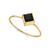颜色: Black, 2028 | 14K Gold-tone Diamond Shaped Crystal Ring