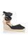 商品CASTAÑER | Women's Carina Ankle Tie Espadrille Wedge Sandals颜色Black