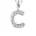 颜色: INITIAL C, Meira T | 14K White Gold Diamond Intial Single Stud Earring