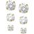 商品第1个颜色Yellow Gold, Macy's | Cubic Zirconia Round Stud Earrings Set in 14k White Gold (3/8-1-3/4 ct. t.w.)