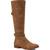商品Style & Co | Style & Co. Womens Kezlin Faux-Leather Riding Knee-High Boots颜色Taupe