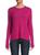 商品Saks Fifth Avenue | Rolled Edge Crewneck Cashmere Sweater颜色RASPBERRY