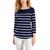 商品Charter Club | Striped Cotton Top, Created for Macy's颜色Intrepid Blue Combo