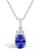 颜色: White Gold, Macy's | Tanzanite (1-1/4 Ct. t.w.) and Diamond (1/10 Ct. t.w.) Pendant Necklace