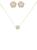 颜色: YELLOW WHITE, JanKuo | Flower 2-Piece 14K Goldplated & Cubic Zirconia Necklace & Earrings Set