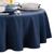 商品第4个颜色Navy, Elrene Home Fashions | Continental Solid Texture Water and Stain Resistant Round Tablecloth, 70"