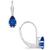 商品第6个颜色Sapphire, Macy's | Gemstone Leverback Earrings in 10K White Gold