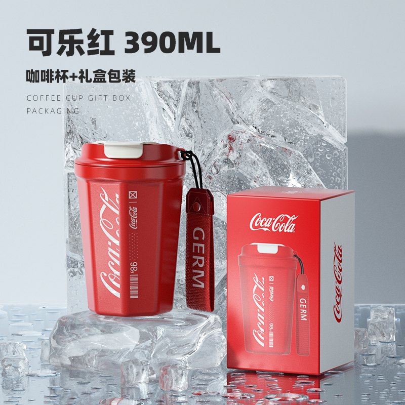 商品第3个颜色红色, GERM | 日本GERM格沵 联名款（米奇/可口可乐）咖啡杯 390ML/590ML
