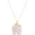 商品第3个颜色Mother of Pearl, Macy's | Dyed Jade Elephant Pendant Necklace in 14k Gold (25mm)