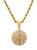 颜色: YELLOW, Anthony Jacobs | Stainless Steel & Simulated Diamond Basketball Pendant Necklace