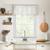 颜色: White, Elrene Home Fashions | Cameron Kitchen Window Valance, 15" x 60"