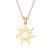 颜色: 16 in, Ross-Simons | Ross-Simons 14kt Yellow Gold Sun Pendant Necklace