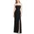 商品第1个颜色Black, After Six | Women's Pleated High-Slit Strapless Evening Gown