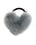 颜色: gray, Gorski | Hair Elastic With Heart Shaped Mink Fur Pompom