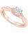 颜色: Rose Gold, Macy's | Diamond Twist Engagement Ring (1/2 ct. t.w.) in 14k White, Yellow or Rose Gold