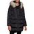 商品DKNY | Faux Fur Hood Midi Puffer颜色Black