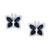 商品第2个颜色Sapphire, Macy's | Sapphire (1-1/2 ct. t.w.) & Diamond (1/6 ct. t.w.) Butterfly Stud Earrings in 14k Gold (Also in Emerald & Ruby)