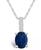 颜色: White Gold, Macy's | Sapphire (1-1/2 Ct. t.w.) and Diamond Accent Pendant Necklace