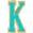 color Gold- K, Gabi Rielle | Vacay Dreamy Collection 14K Gold Plated Sterling Silver Turquoise French Enamel Initial Necklace