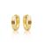 颜色: yellow gold citrine, MAX + STONE | 14k White or Yellow Gold Small 2.5MM Round Gemstone Huggie Hoop Earrings