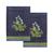 颜色: Marine, Linum Home Textiles | Textiles Turkish Cotton Botanica Embellished Fingertip Towel Set, 2 Piece