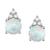 商品第8个颜色Opal with 14k White Gold, Macy's | Gemstone & Diamond Accent Stud Earrings