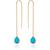 颜色: Blue, Ettika Jewelry | Barely There Chain And Crystal Dangle Earrings