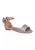 商品Badgley Mischka | Girls' Open Toe and Ankle Strap Buckle Flat Sandals颜色Silver
