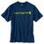 商品Carhartt | Men's Signature Logo SS T-Shirt颜色Dark Cobalt Blue Heather