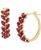 颜色: Ruby, Macy's | Emerald Marquise-Cut Leaf Design Small Hoop Earrings (4 ct. t.w.) in 14k Gold, 0.67" (Also in Ruby & Sapphire)