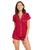 Eberjey | Gisele Printed - The Shortie Short PJ Set, 颜色Apres Ski Haute Red/Ivory