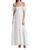 color WHITE, CAROLINE CONSTAS | Zuri Tiered Maxi-Dress