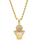 商品第3个颜色GOLD, Anthony Jacobs | Stainless Steel & Simulated Diamond Basketball and Hoop Pendant Necklace