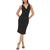 商品Kensie | Women's Cowlneck Jersey Knit Sheath Dress颜色Black