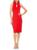 ALEXIA ADMOR | Hailey Highneck Sheath Dress, 颜色RED
