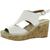商品Style & Co | Style & Co. Womens Ferann Padded Insole Cork Wedge Sandals颜色White